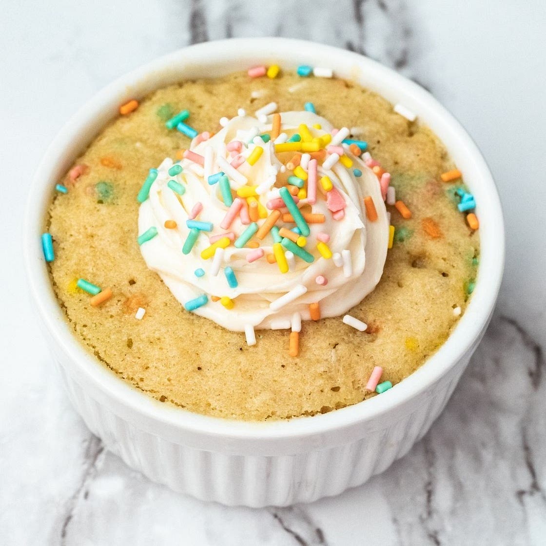 5-Minute Rainbow Birthday Mug Cake