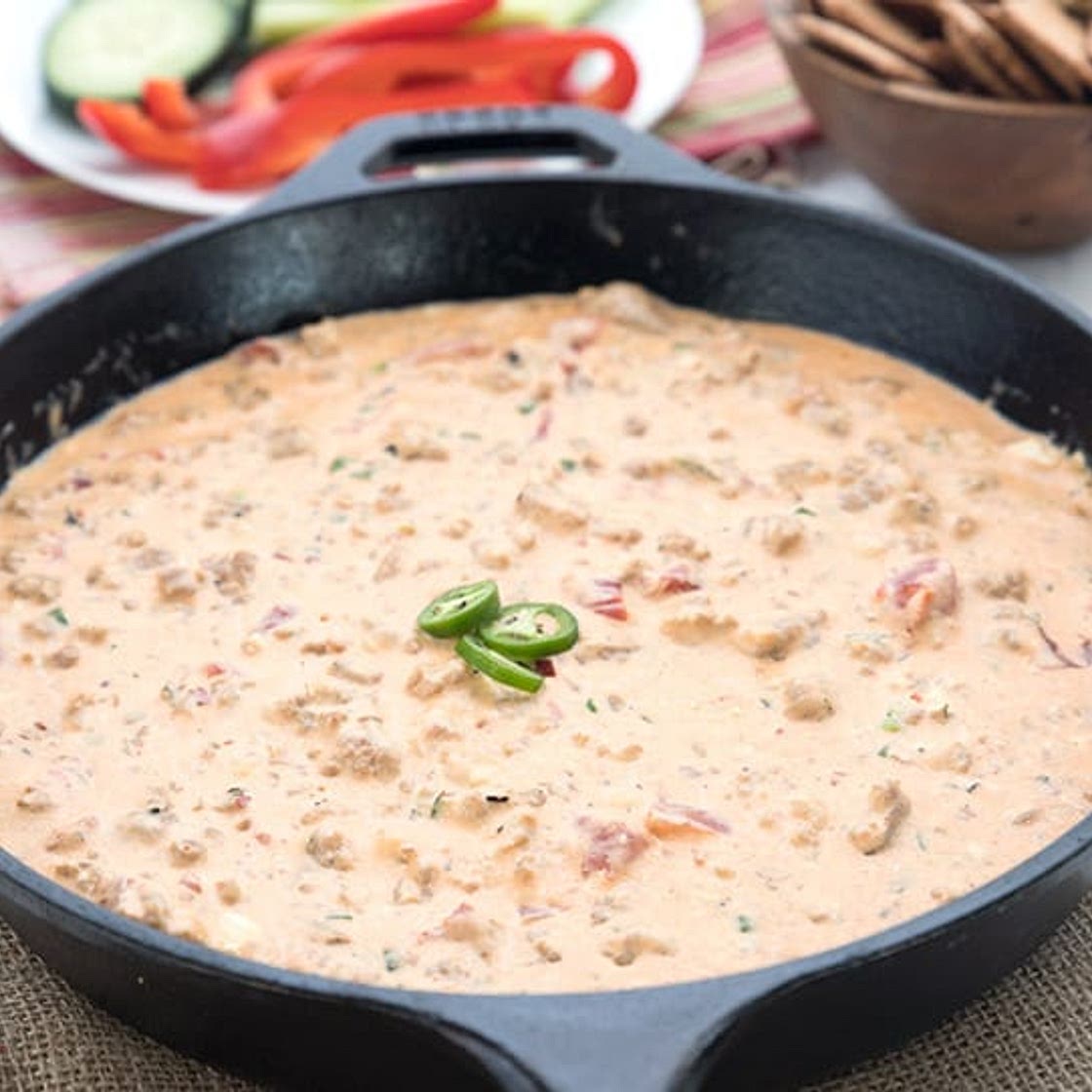 Cheesy Sausage Dip - Keto Recipe