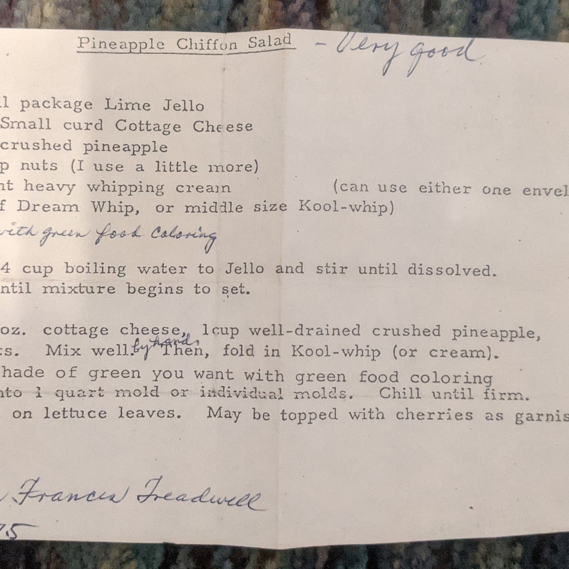 Pineapple Chiffon Salad