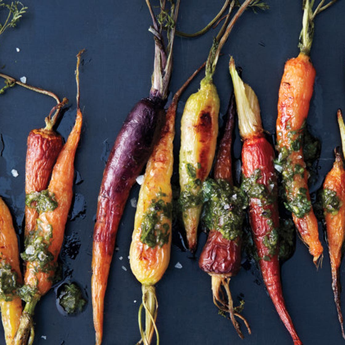 Roasted Carrots with Chimichurri