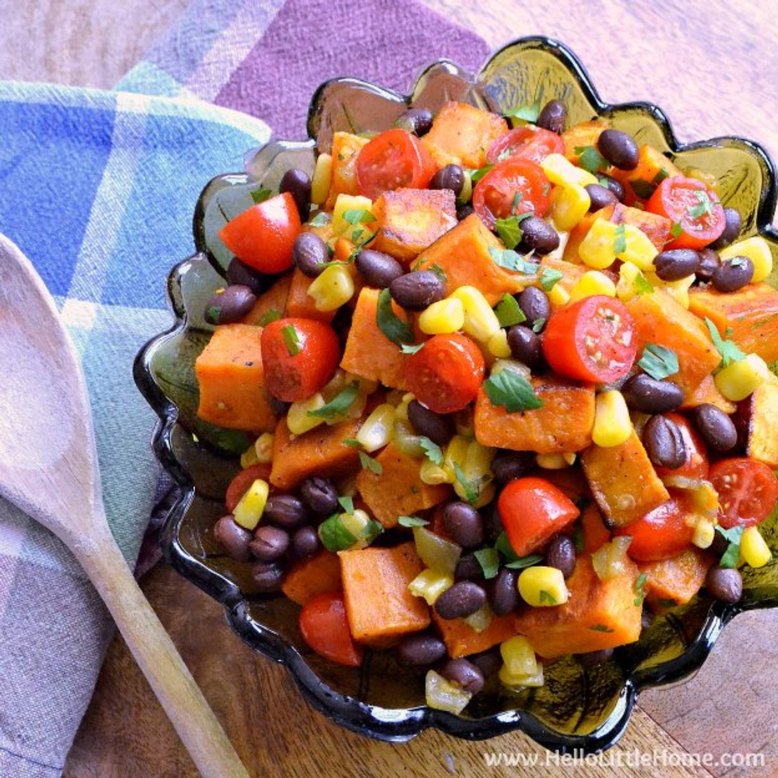 Tex Mex Roasted Sweet Potato Salad