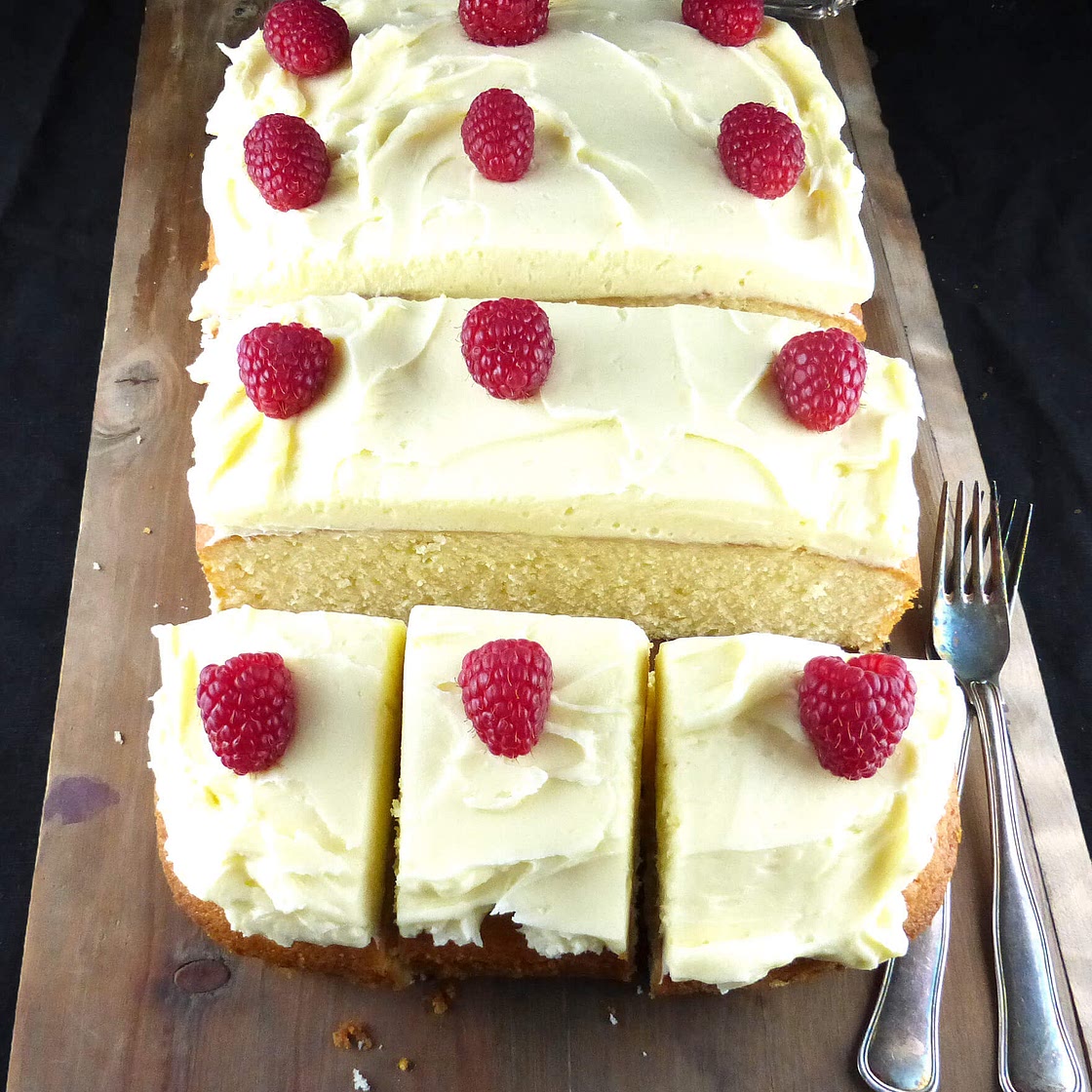 White Chocolate Spelt Cake with White Chocolate Frosting