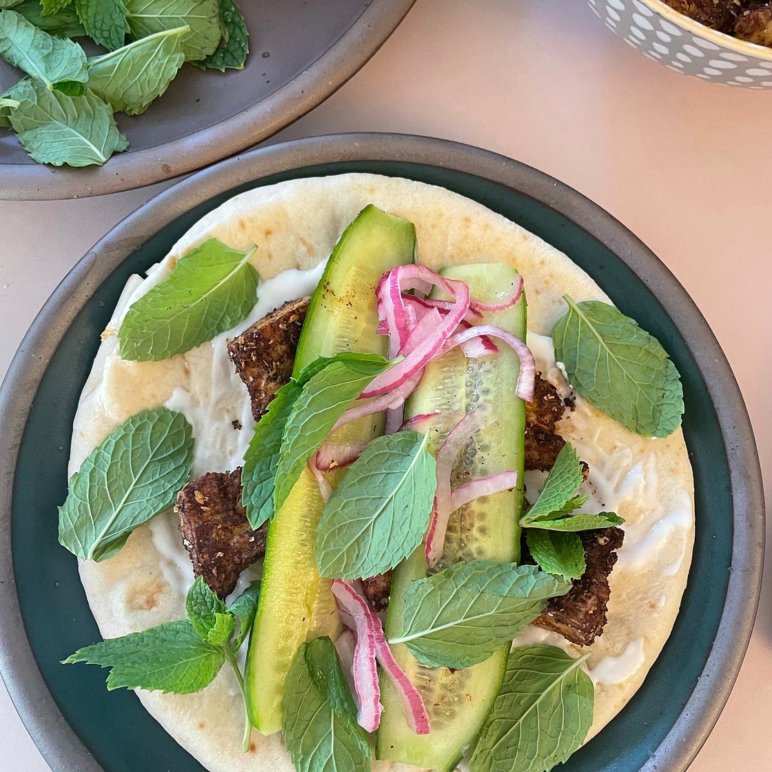 Shawarma-Spiced Tofu Pita Wraps