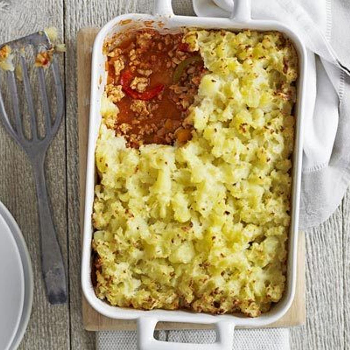 Spicy turkey & pepper bake