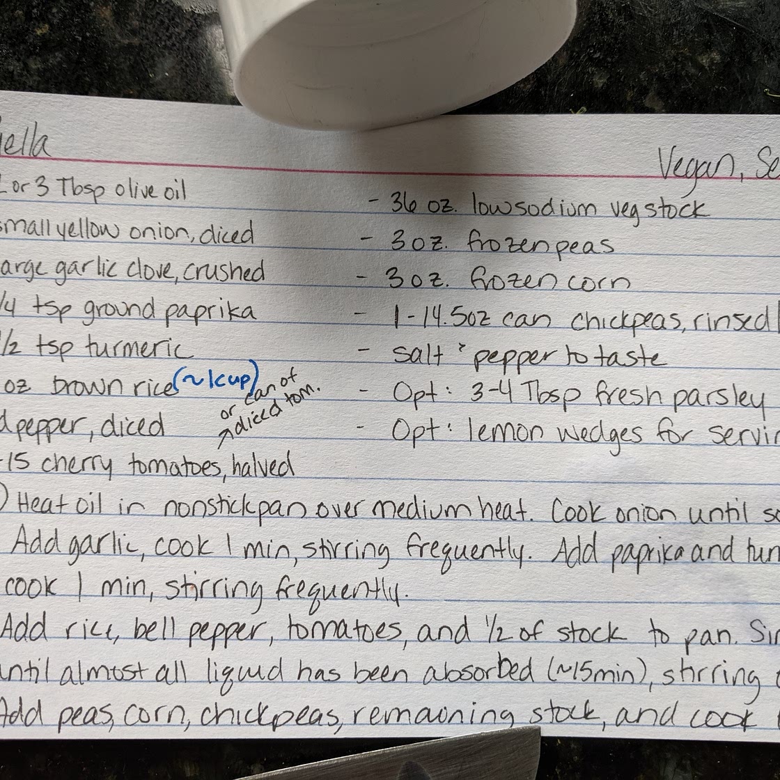 Paella (vegan) instant pot
