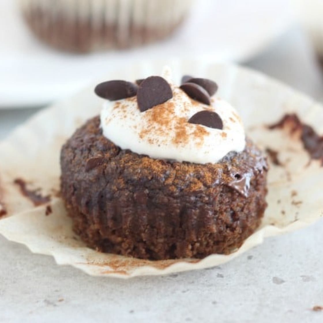 Oat and Pumpkin Seed Chocolate Cupcakes