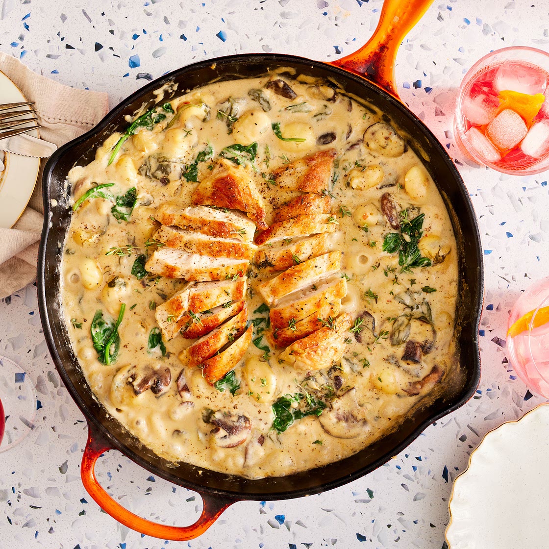 Caprese Chicken & Polenta Bake