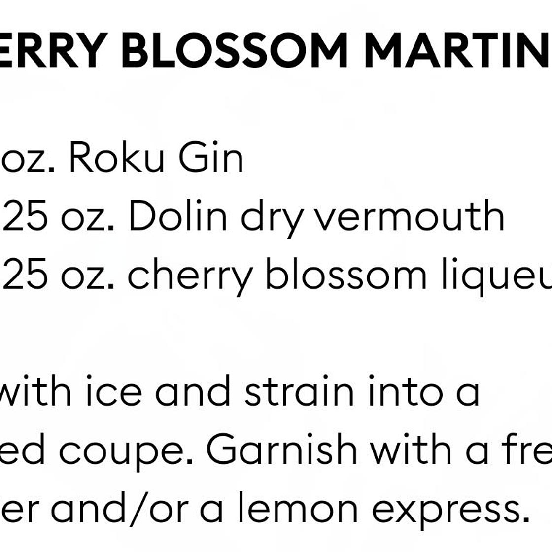 Cherry Blossom Martini