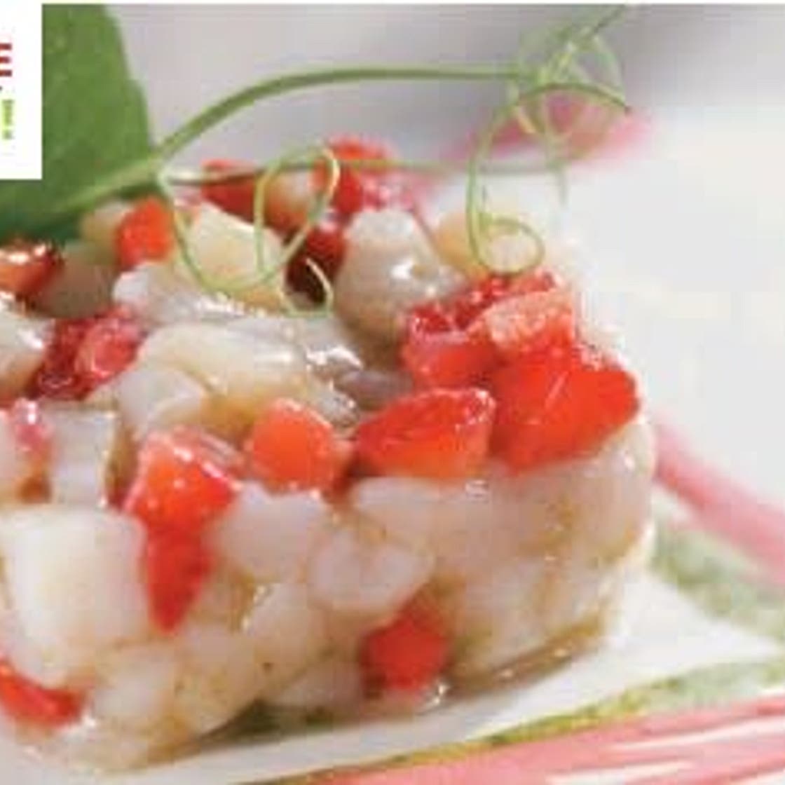 Tartare pétoncles et fraises