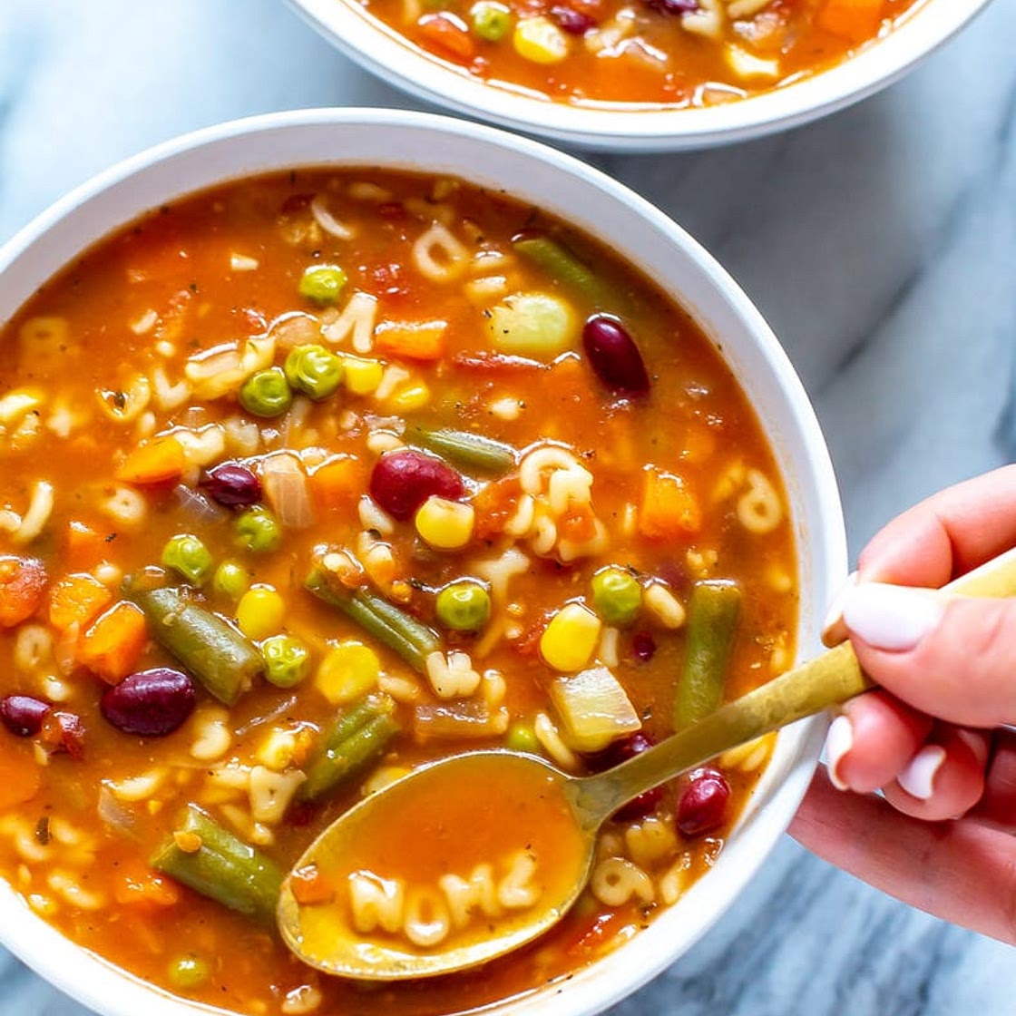 Homemade Alphabet Vegetable Soup {One Pot Meal}