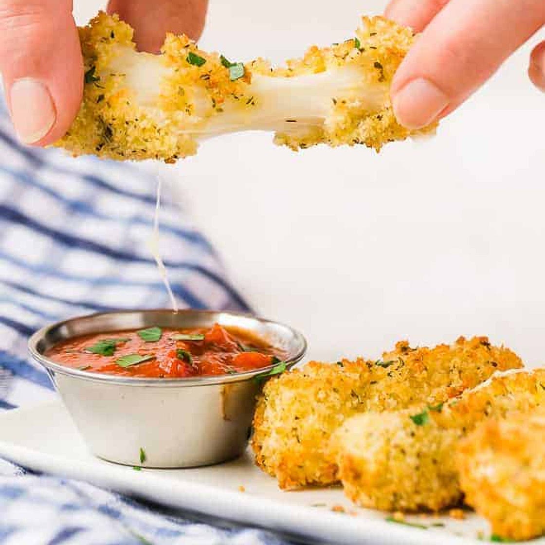 Air Fryer Mozzarella Sticks