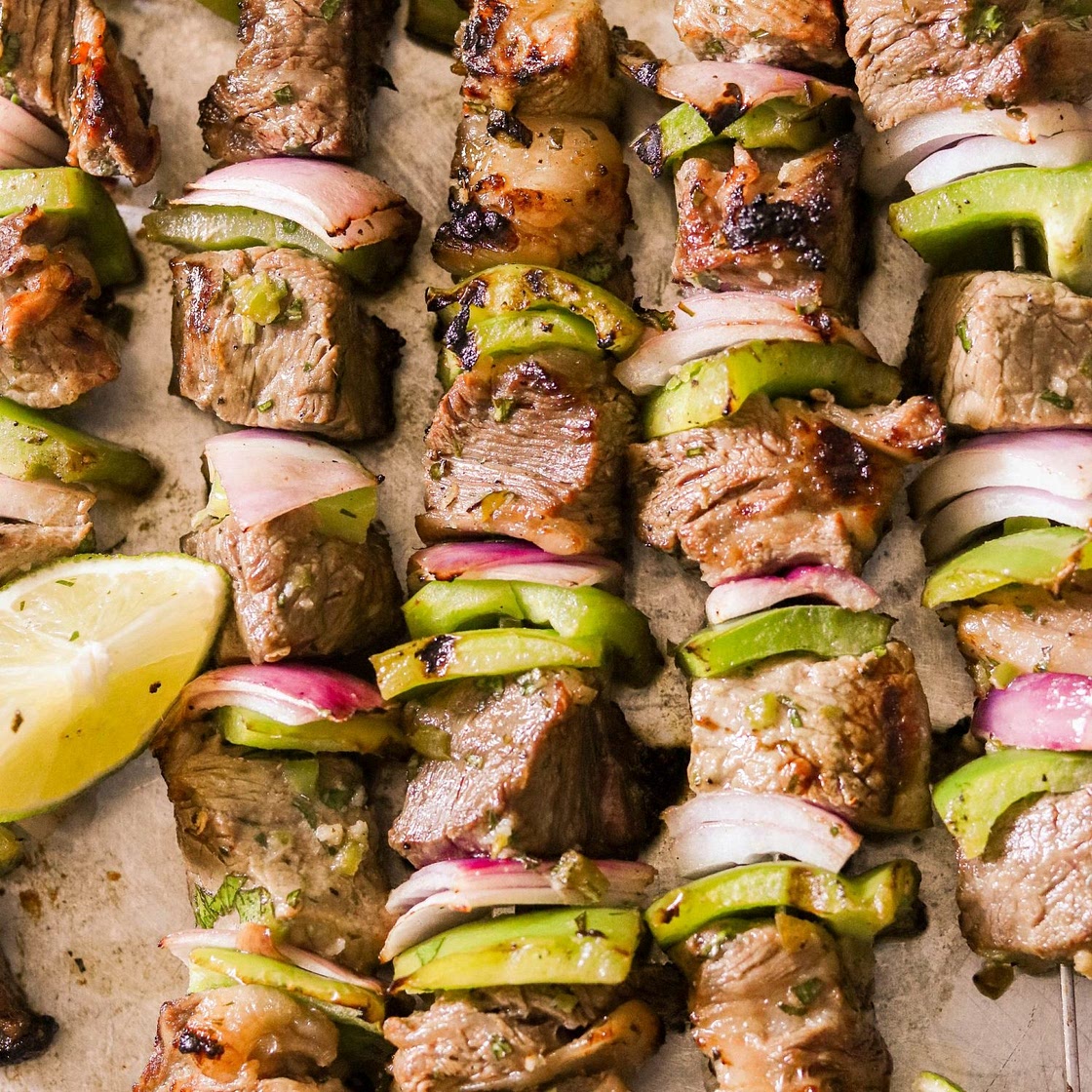 Whole30 Carne Asada Steak Kebab Recipe