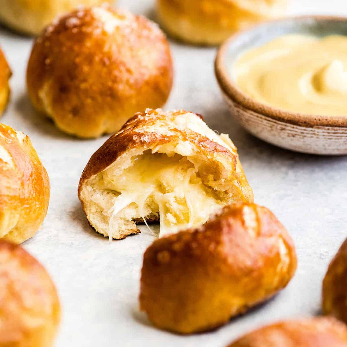 Cheese-Stuffed Pretzel Bites
