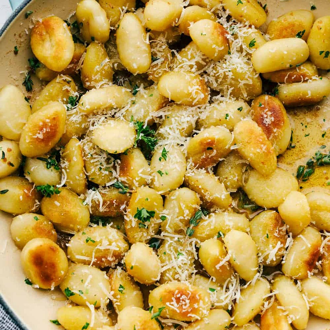 Brown Butter Garlic Fried Gnocchi