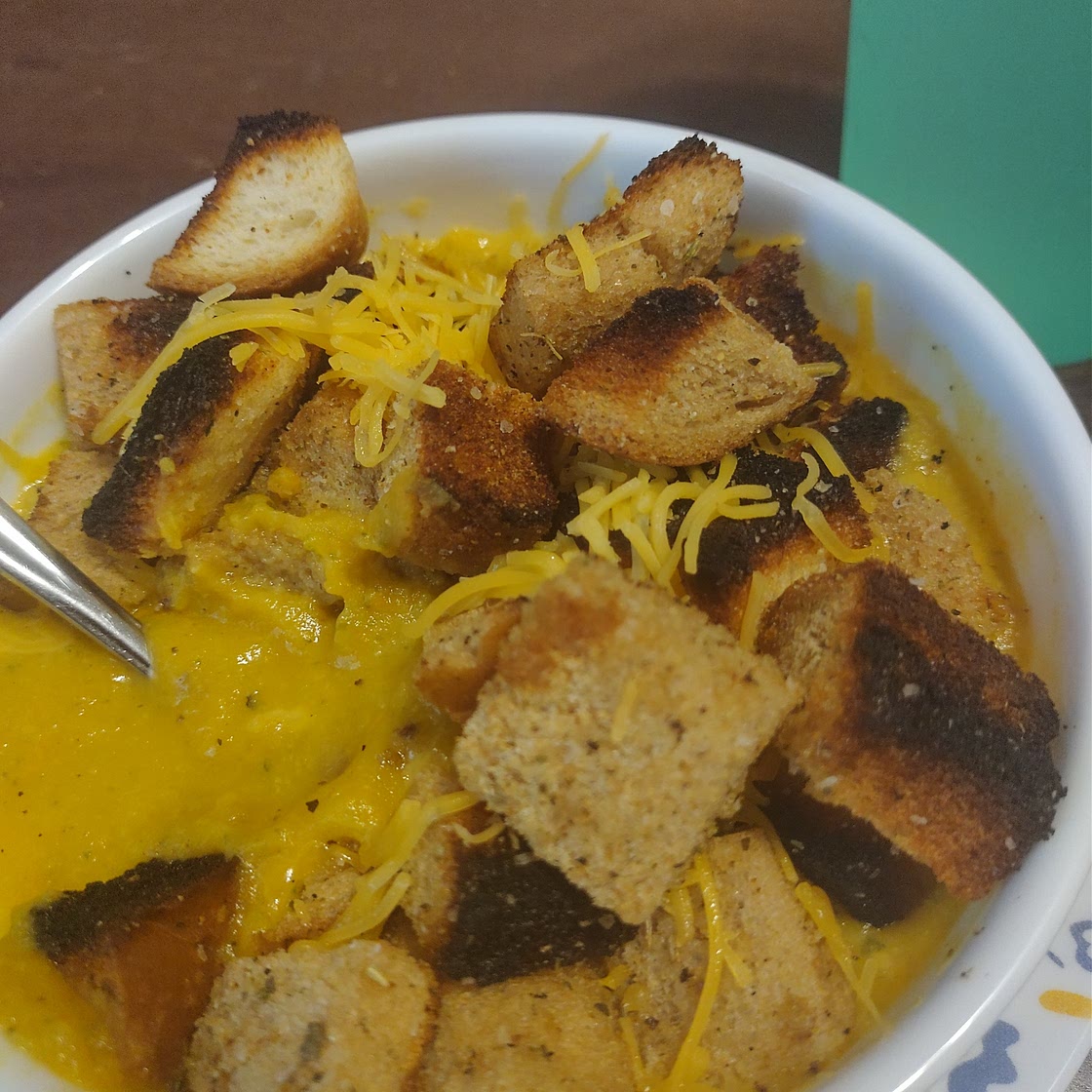 Cheesy veggie soup