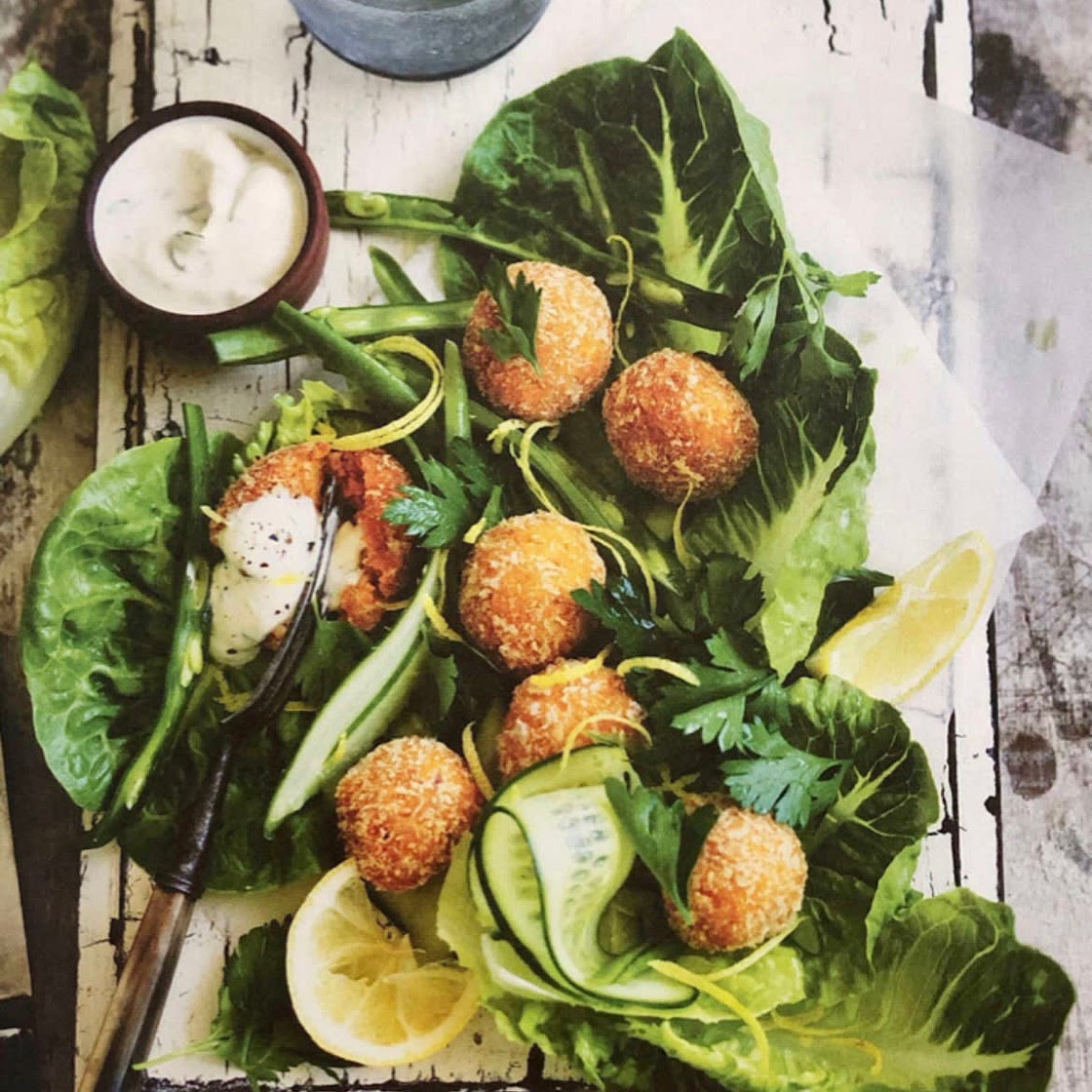 Carrot and Harissa Falafel with Tahini Yogurt