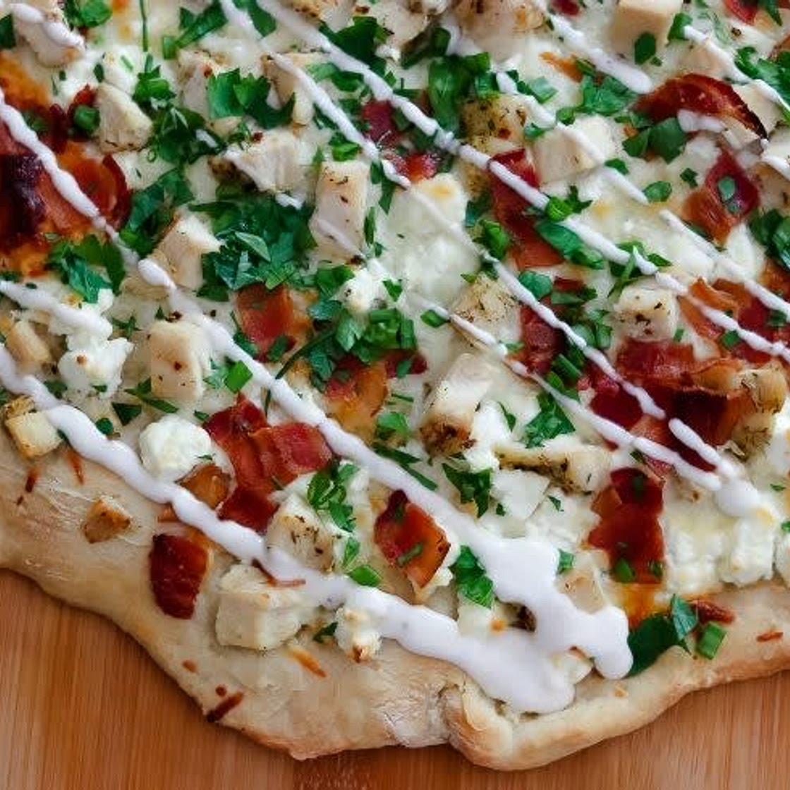 Chicken bacon ranch pizza