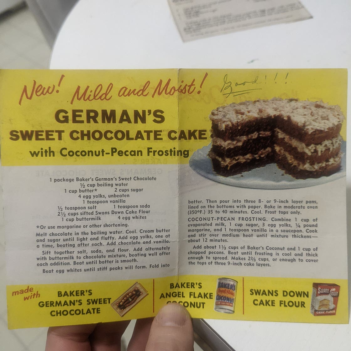 German's Sweet Chocolate Cake with Coconut-Pecan Frosting