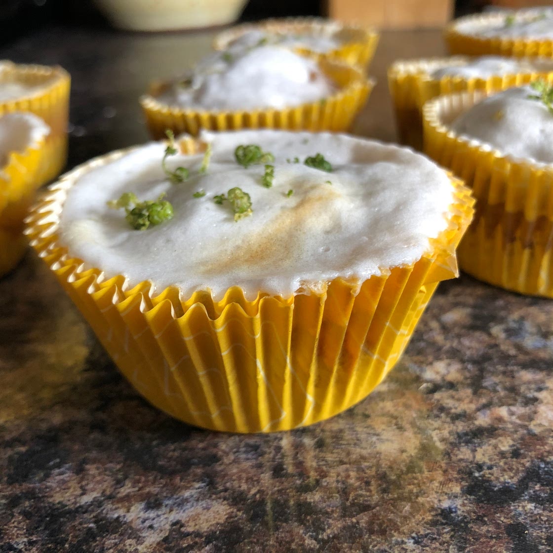 vegan lemon/lime cupcakes with meringue topping