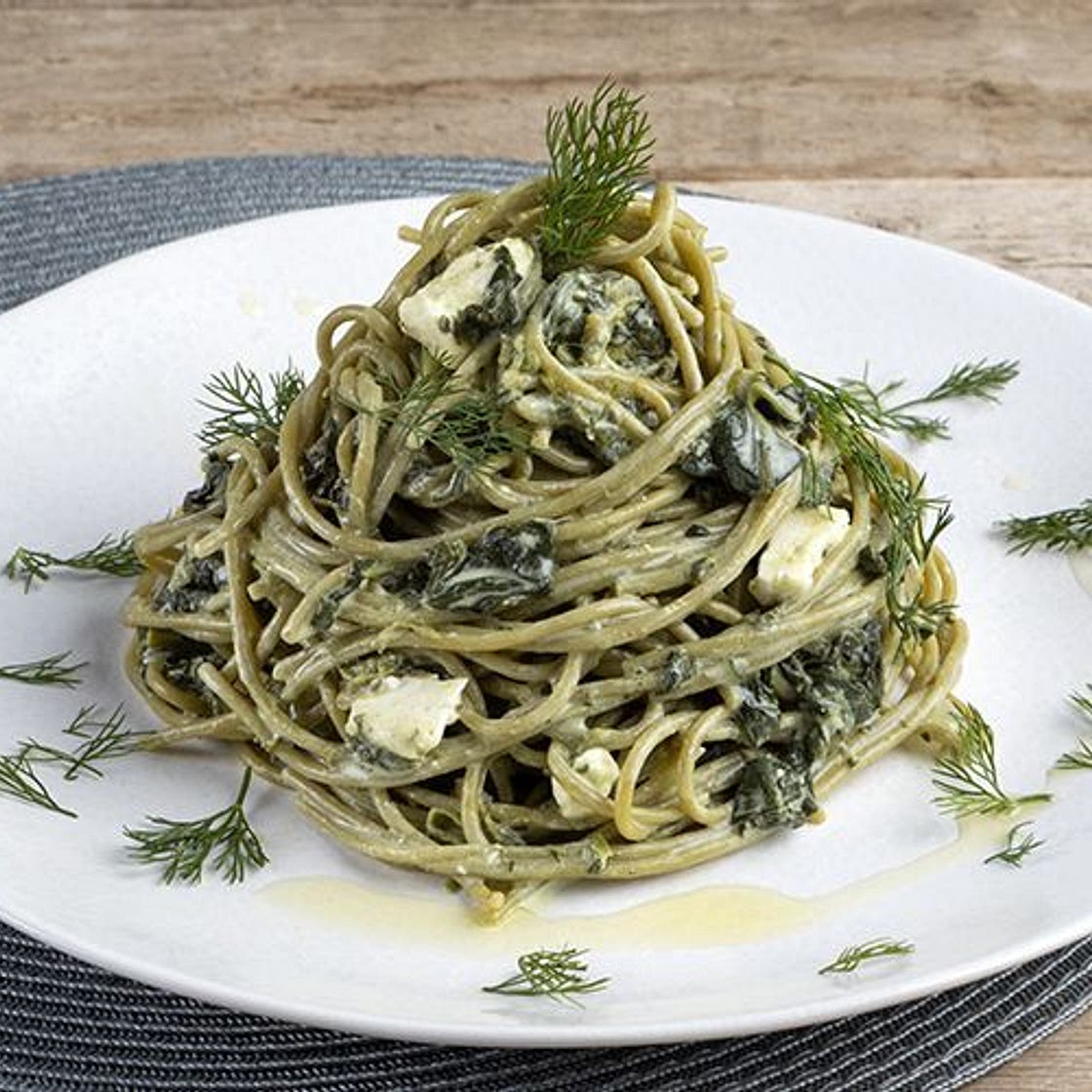 Spinach and feta pasta