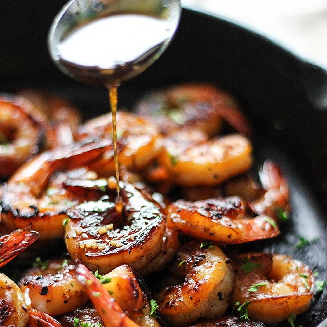 Honey Garlic Shrimp Skillet
