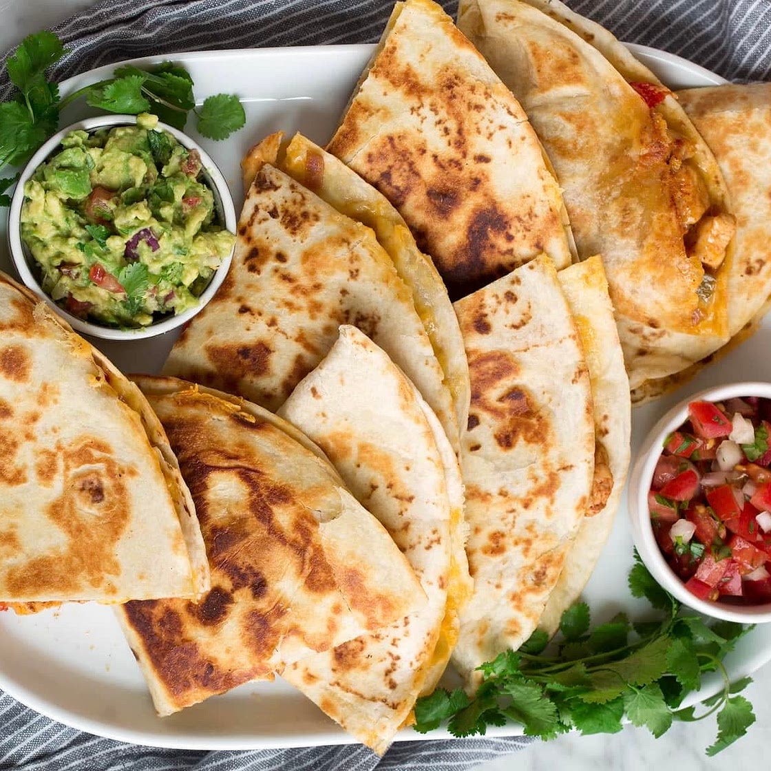 Easy chicken quesadillas