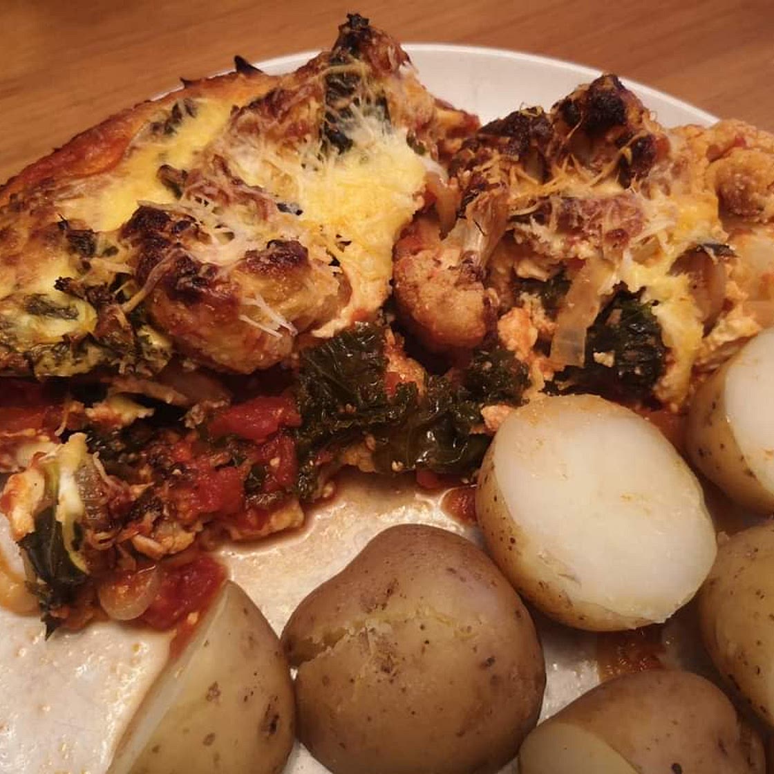 Roasted Cauliflower Tomato Gratin