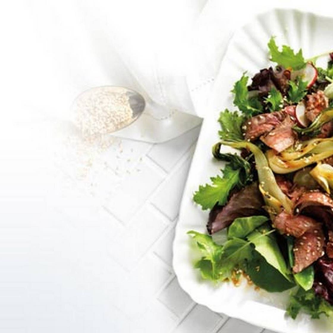 Grilled Beef and Bok Choy Salad