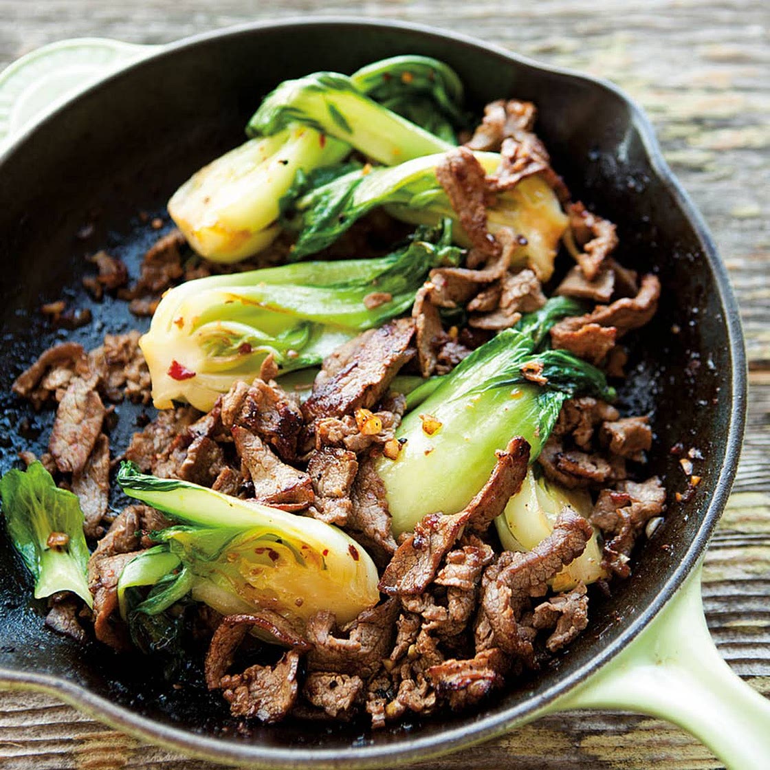 Stir-Fried Beef and Bok Choy with Ginger