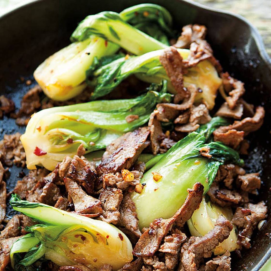 Stir-Fried Beef and Bok Choy with Ginger