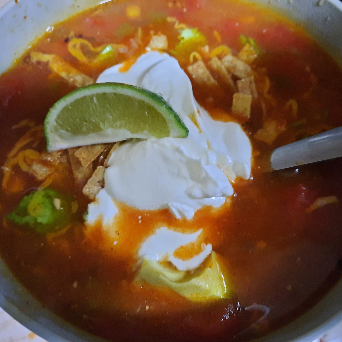 Super quick and easy Tortilla Soup