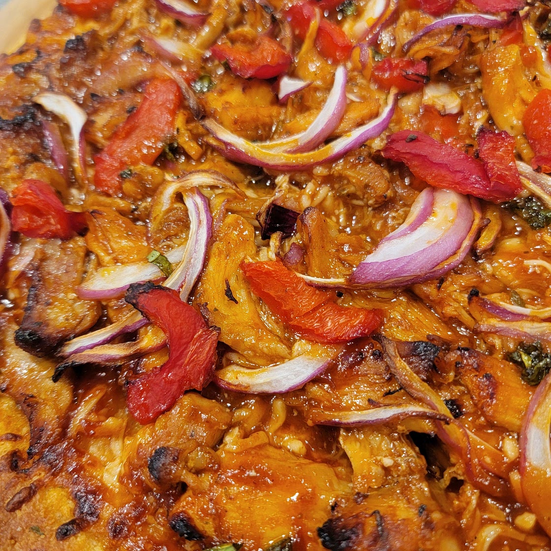 Air Fryer BBQ Chicken Pizza