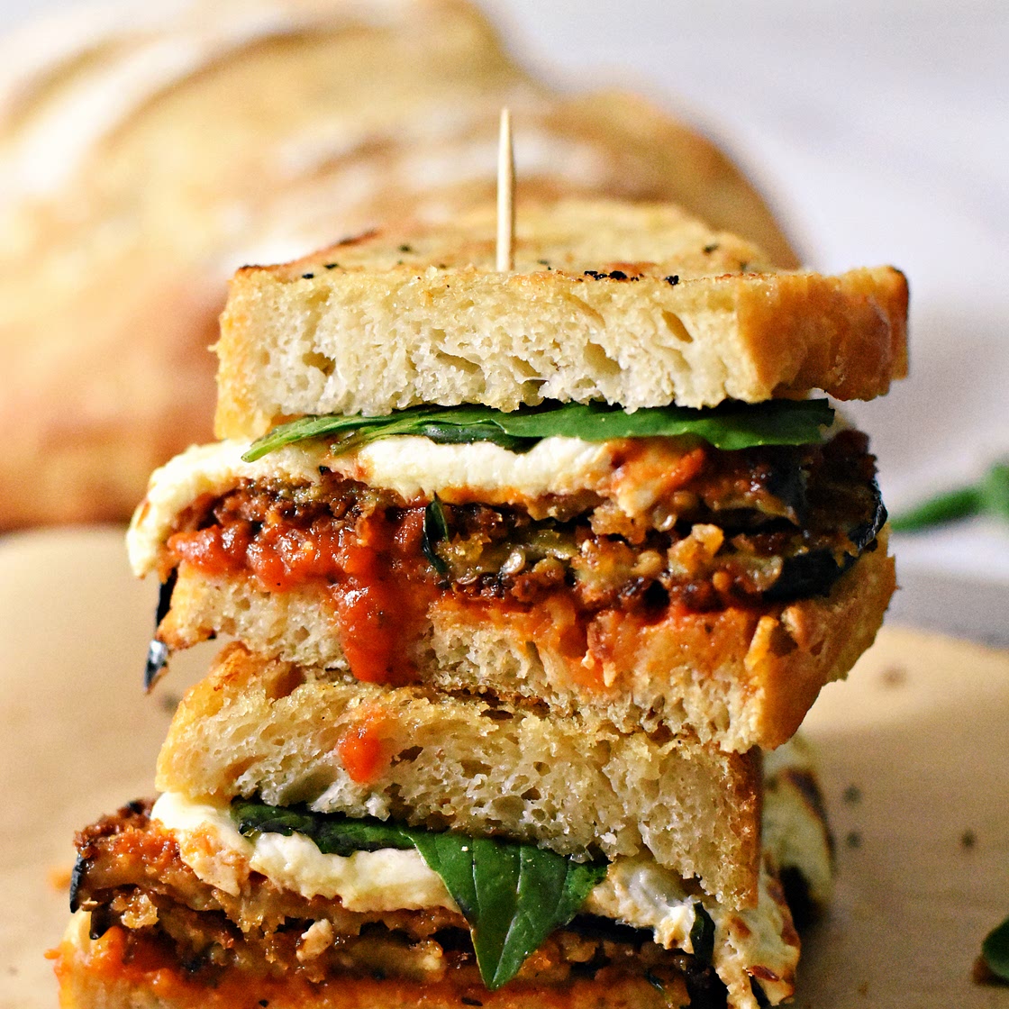 Eggplant Parmesan Sandwich