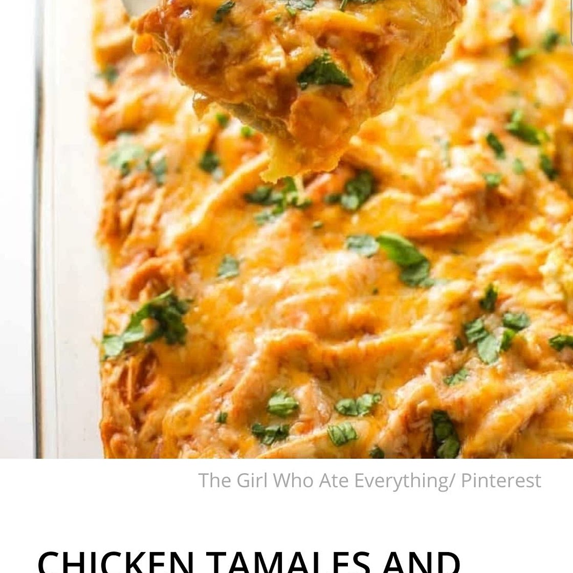 Chicken tamale casserole