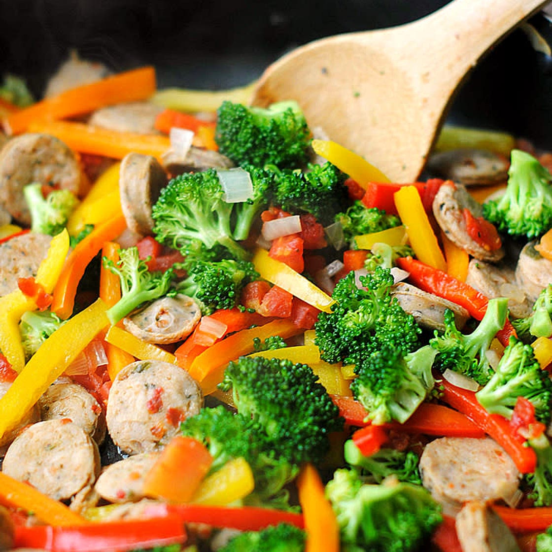 veggie and sausage sauté