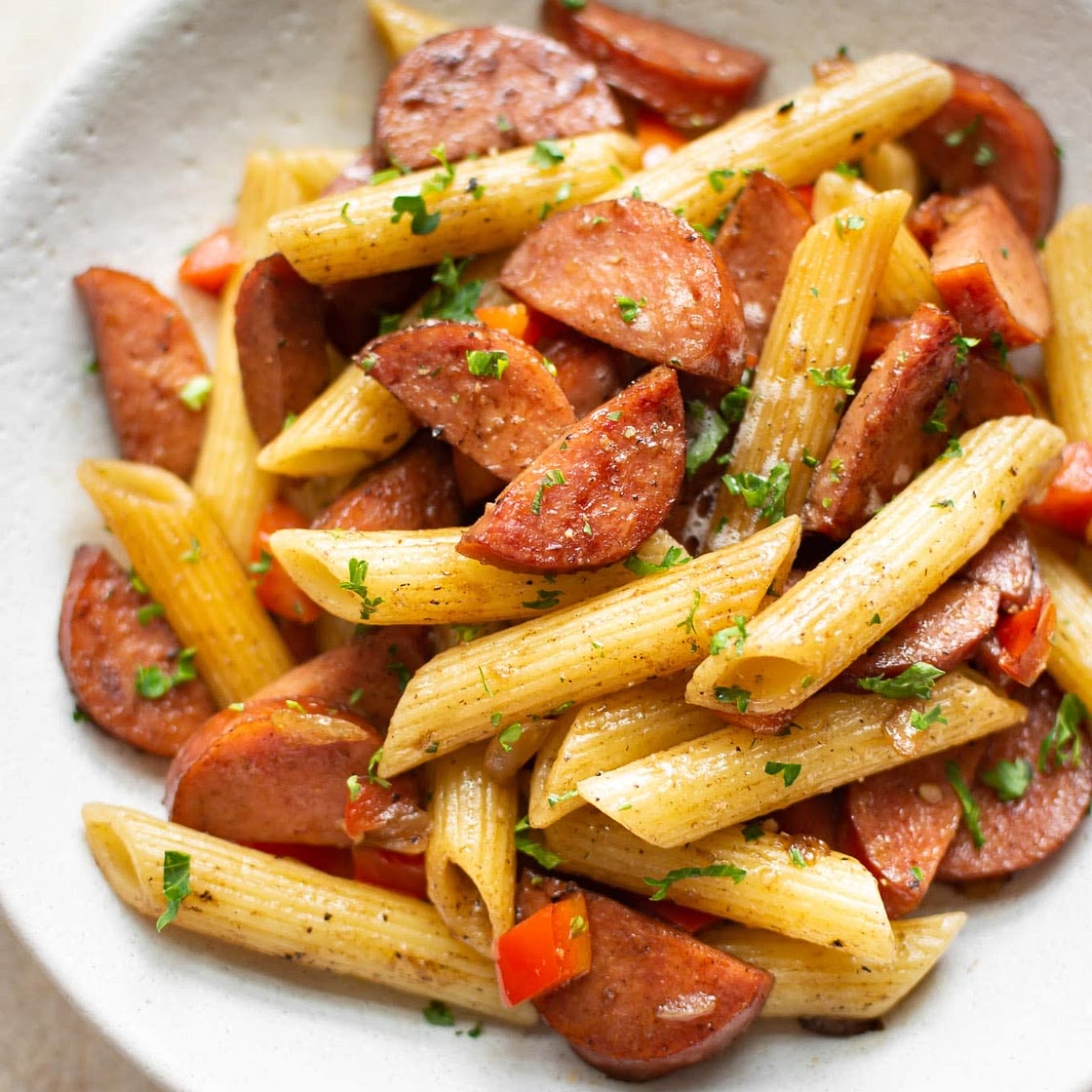 pasta sausage bake
