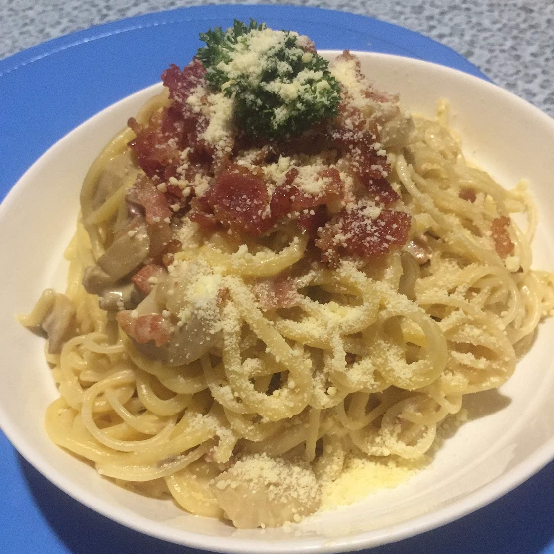 Carbonara with Mushroom Sauce