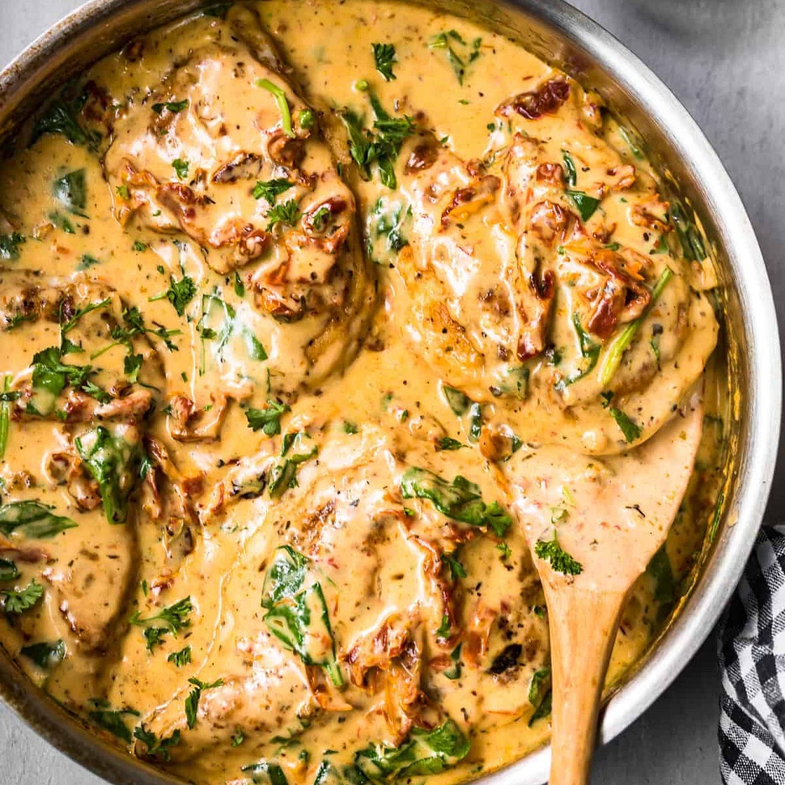 Tuscan Chicken in Parmesan Cream Sauce