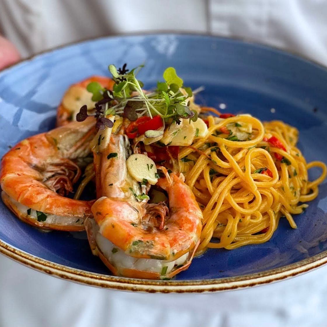 Shrimp Aglio Olio Pasta