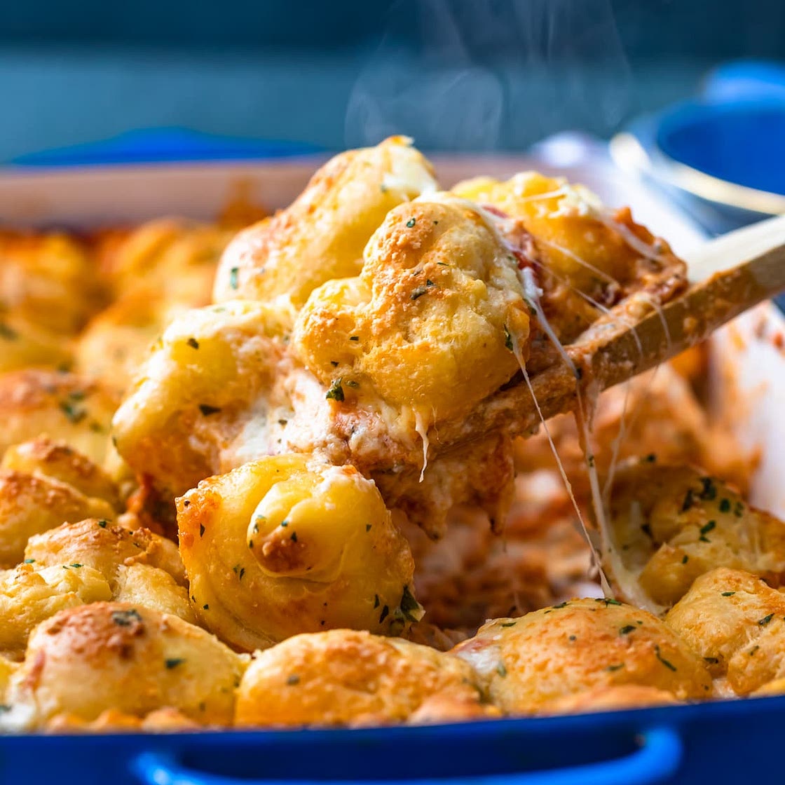 Garlic Bread Pepperoni Pizza Casserole