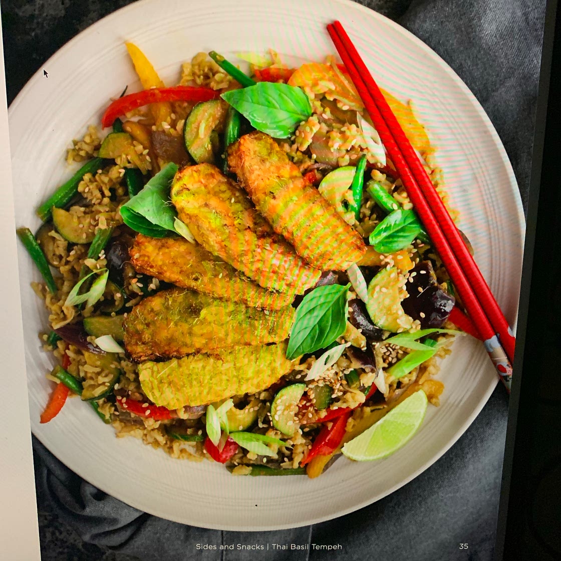 thai basil tempeh and firecracker rice 
