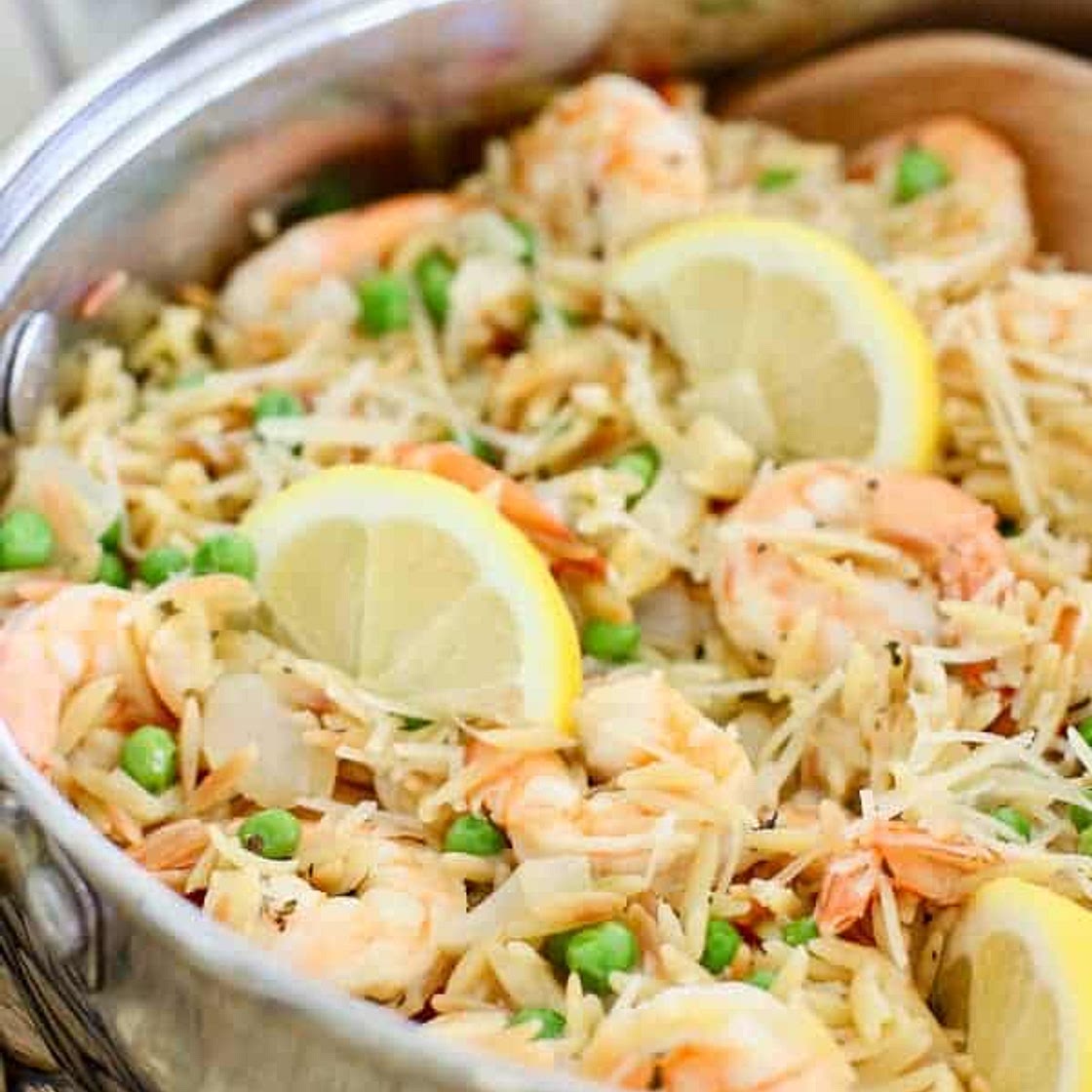 20 Minute One Pan Shrimp and Orzo Dinner