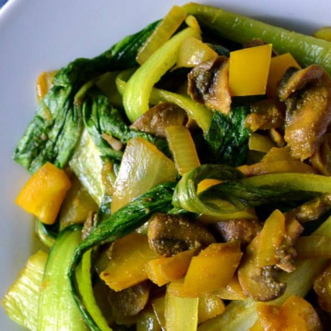 Spiced Mushroom and Bok Choy Stir-Fry