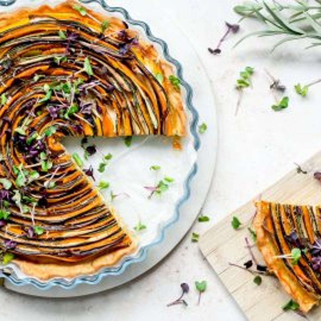 Veggie Spiral Tarte with Parmesan