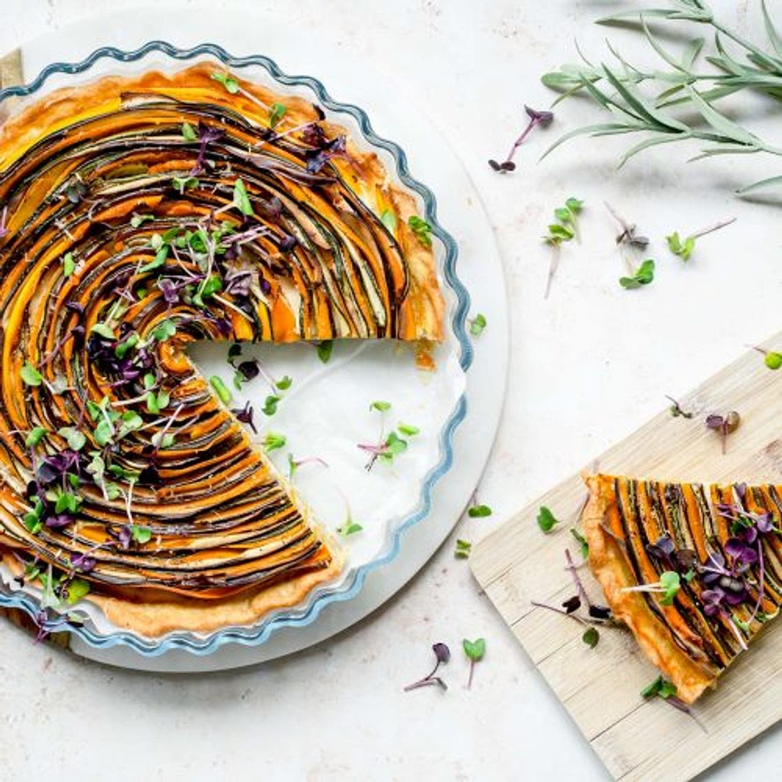 Veggie Spiral Tarte with Parmesan