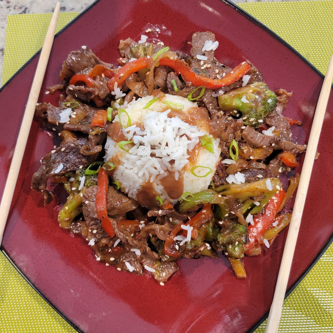 Air Fryer Pepper Steak Stir Fry