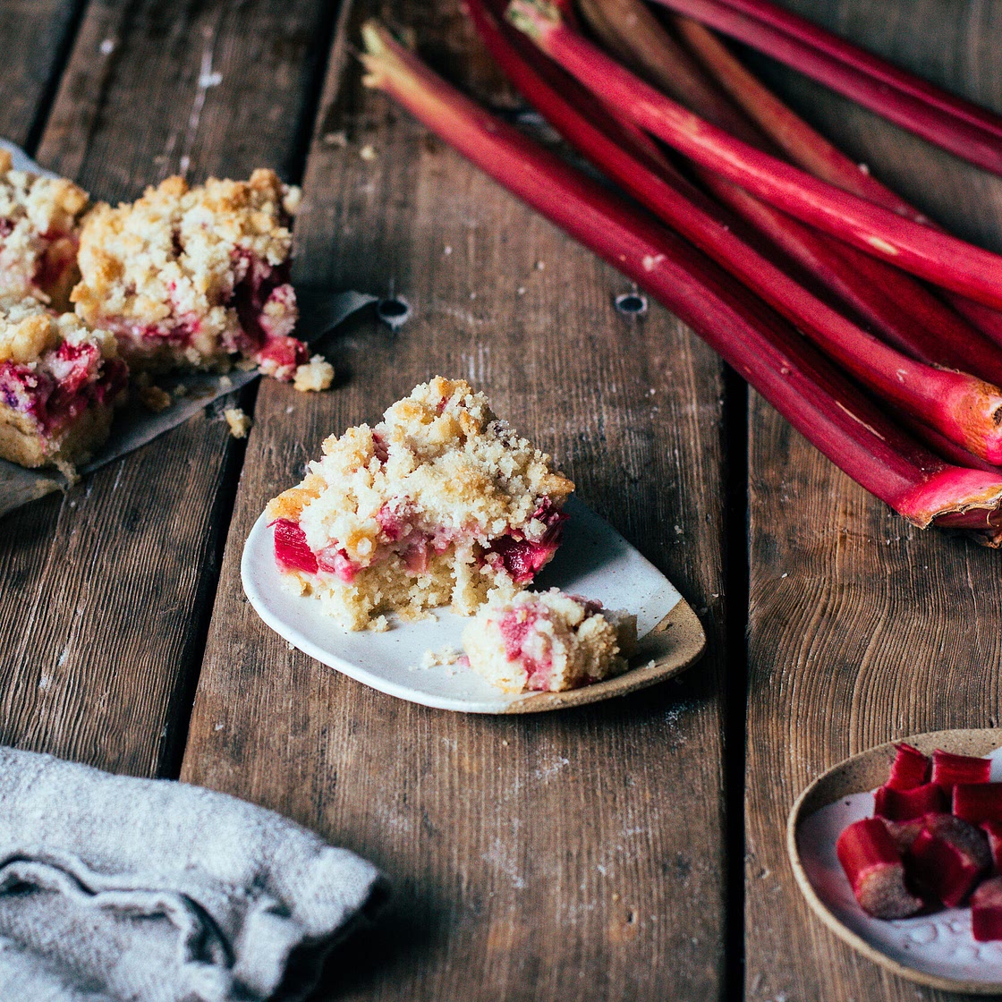 small batch rhubarb platz — the farmer's daughter | let's bake something