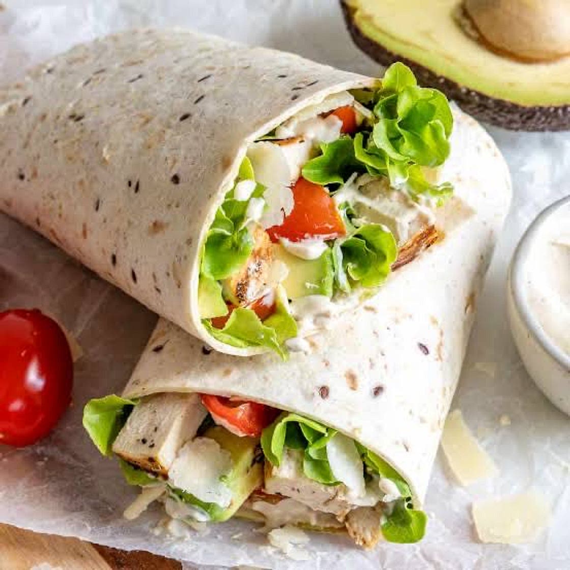 “Chicken tender” wraps