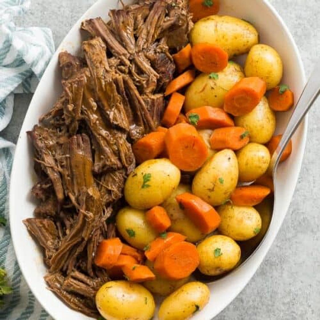 Classic pot roast with root vegetables