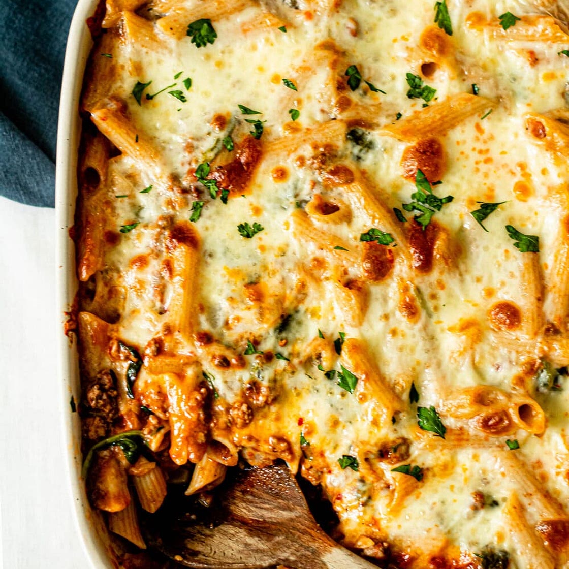 Italian Baked Penne Pasta Casserole (Gluten-Free) - All the Healthy Things